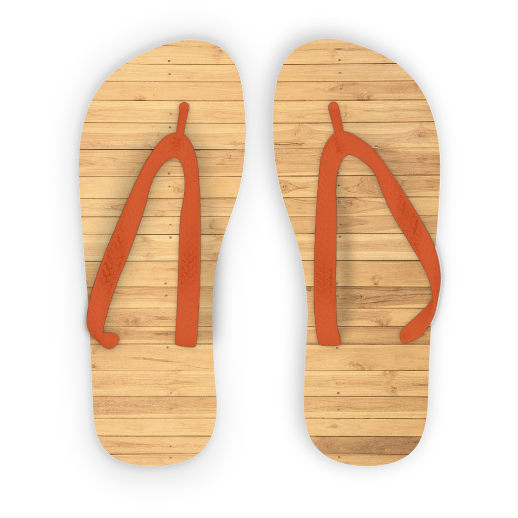 Wood Floor Adult Flip Flops