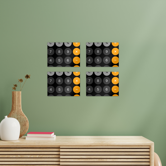 Calculator Rectangle Wall Tiles Set of 4