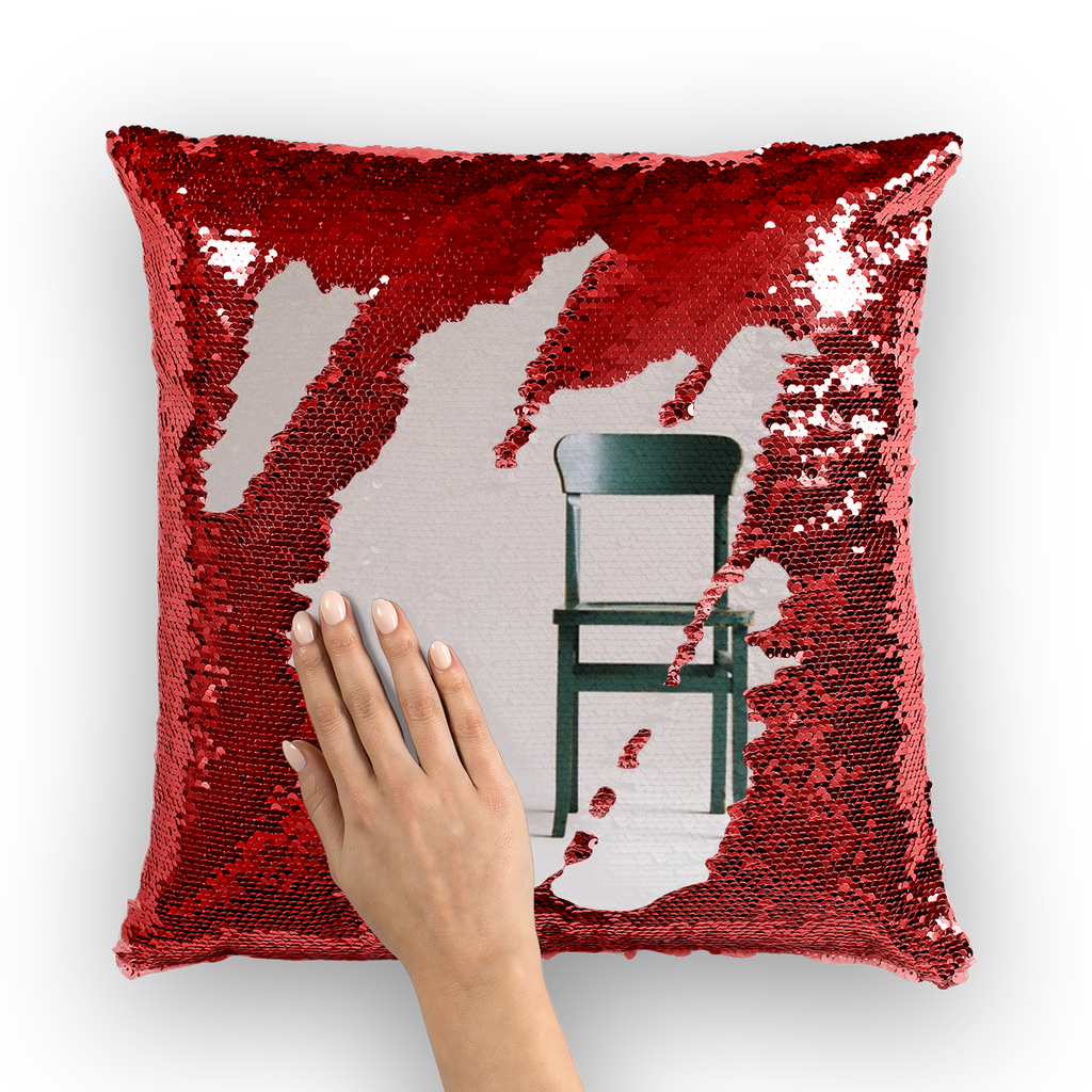 Chair Sequin Cushion Cover