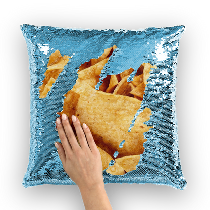 Nachos Sequin Cushion Cover