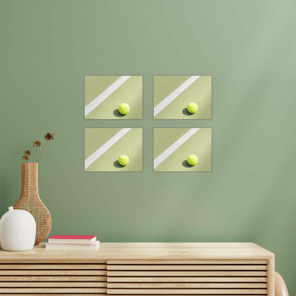 Tennis Rectangle Wall Tiles Set of 4