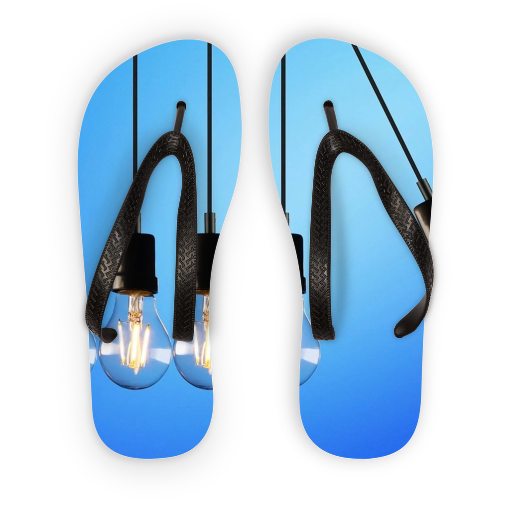 Light Bulbs Adult Flip Flops