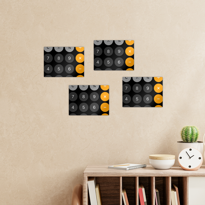 Calculator Rectangle Wall Tiles Set of 4