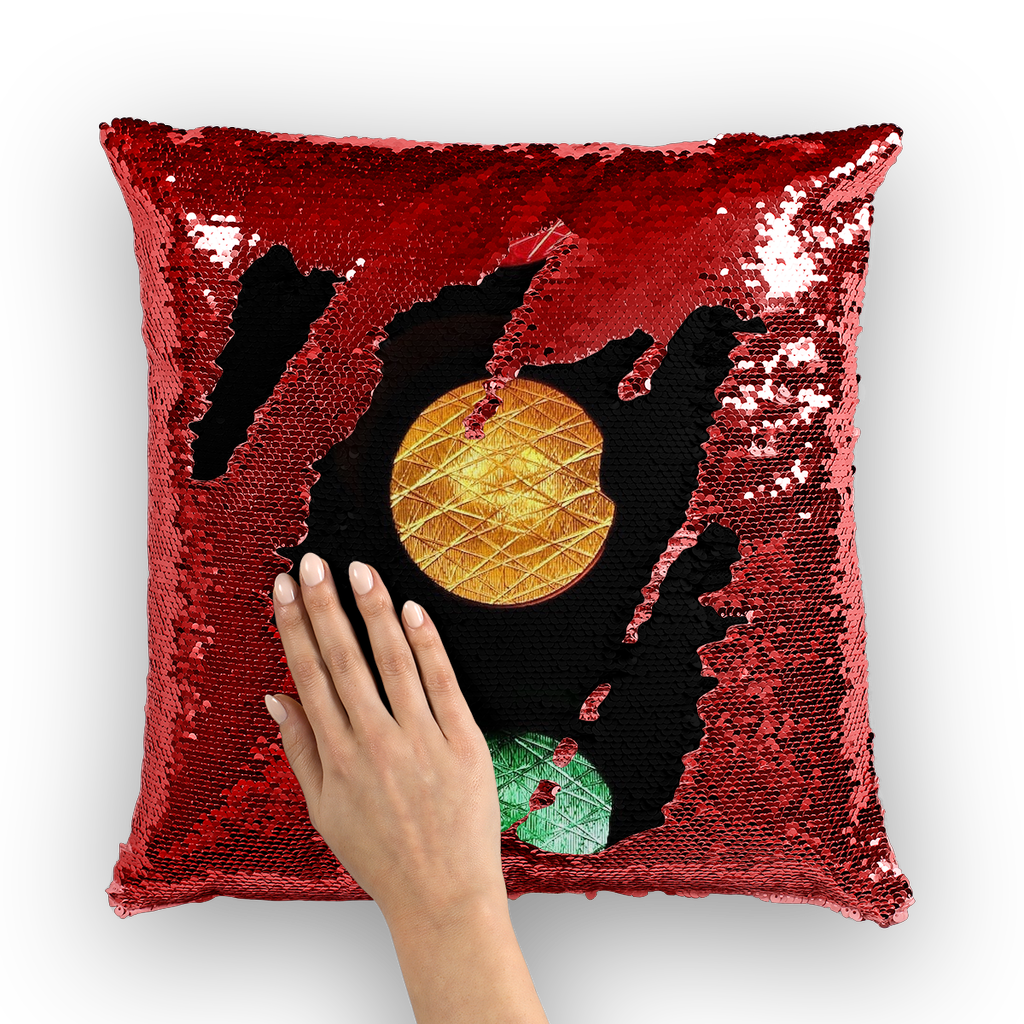 Traffic lights Sequin Cushion Cover