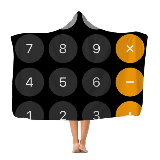 Calculator Classic Adult Hooded Blanket