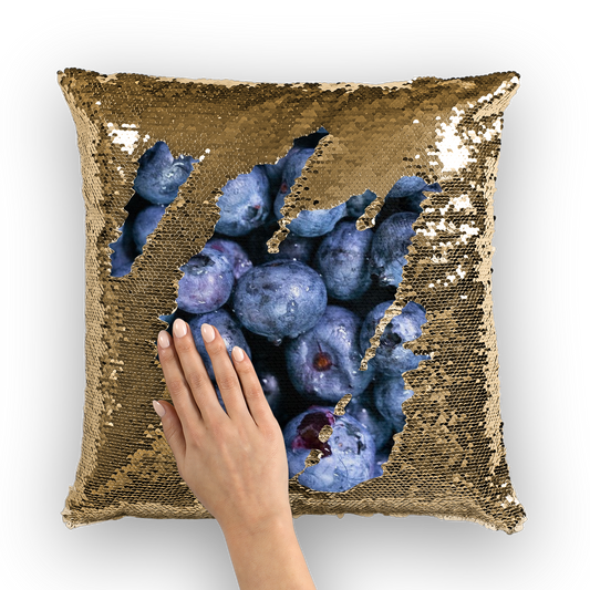 Blueberry Sequin Cushion Cover