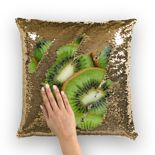 Kiwi Sequin Cushion Cover