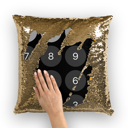 Calculator Sequin Cushion Cover