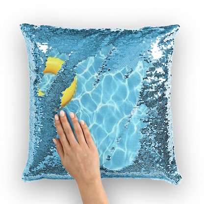 Pool Sequin Cushion Cover