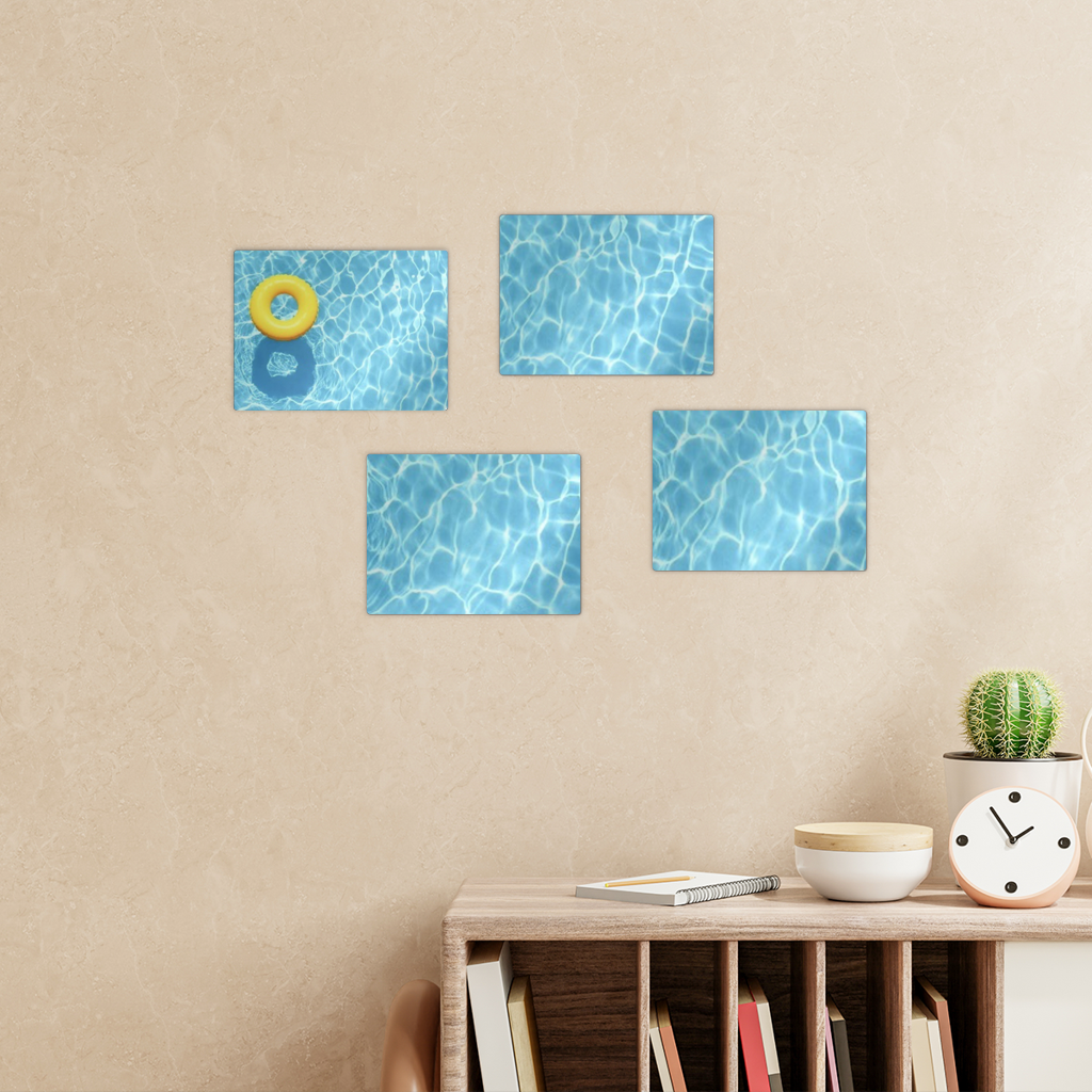 Pool Rectangle Wall Tiles Set of 4