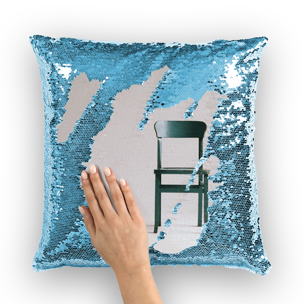 Chair Sequin Cushion Cover