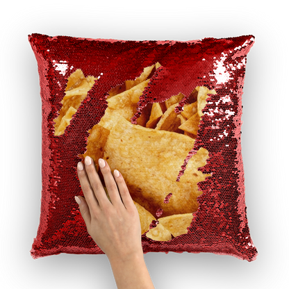 Nachos Sequin Cushion Cover