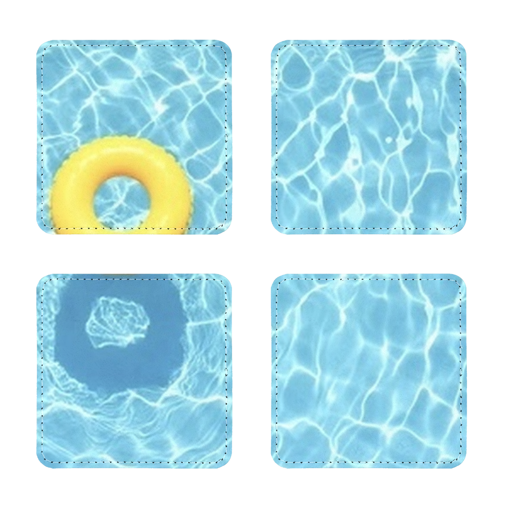 Pool Sublimation Coasters Pack of Four