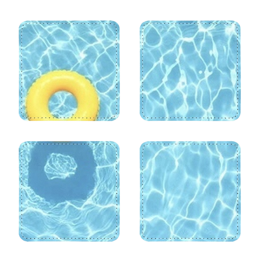 Pool Sublimation Coasters Pack of Four