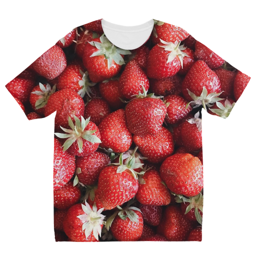 Strawberry Sublimation Kids T-Shirt