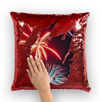 Fireworks Sequin Cushion Cover