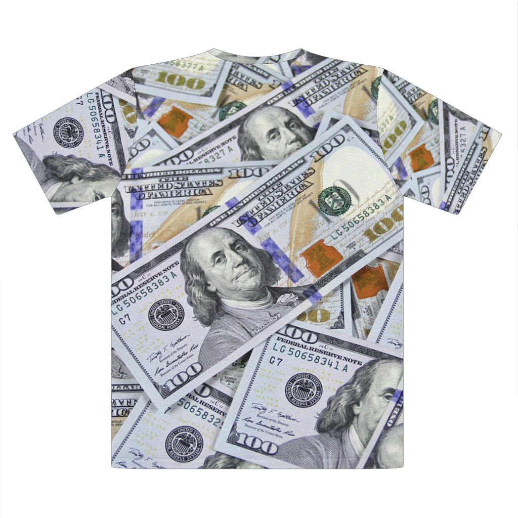 Money Premium Cut and Sew Sublimation Unisex T-Shirt