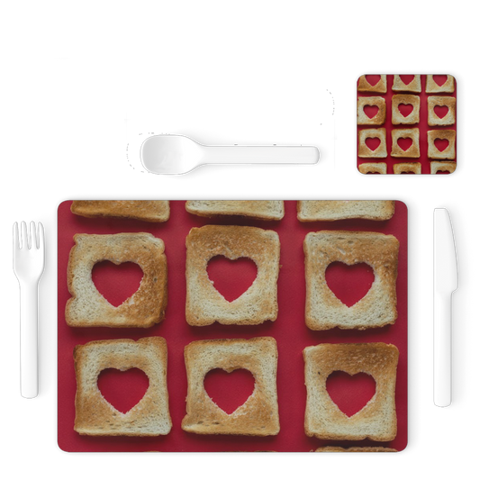 Toast Single Placemat and Coaster Set