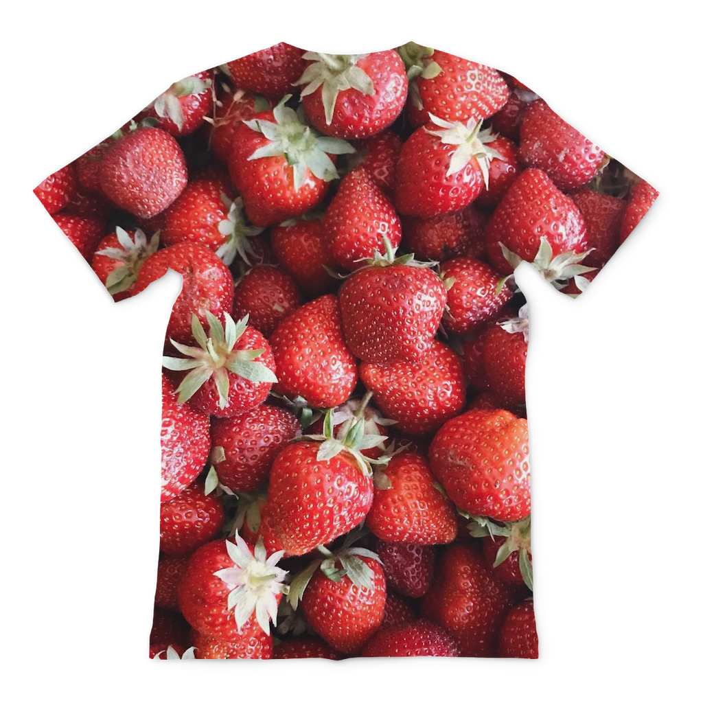 Strawberry Premium Sublimation Adult T-Shirt