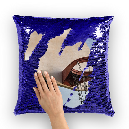 Basketball Sequin Cushion Cover