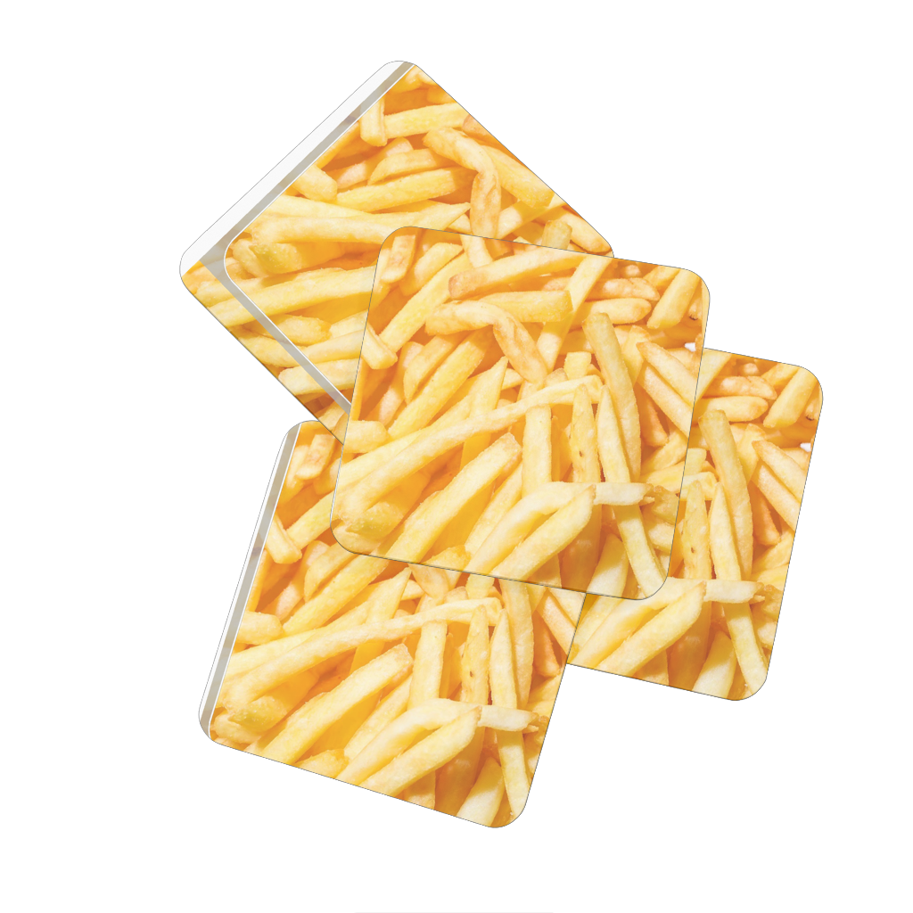 Fries Hardboard Coaster Set of 4