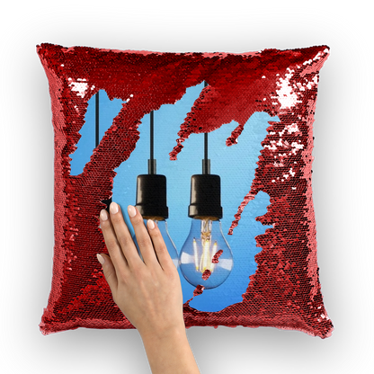 Light Bulbs Sequin Cushion Cover