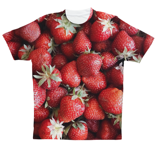 Strawberry Sublimation Performance Adult T-Shirt