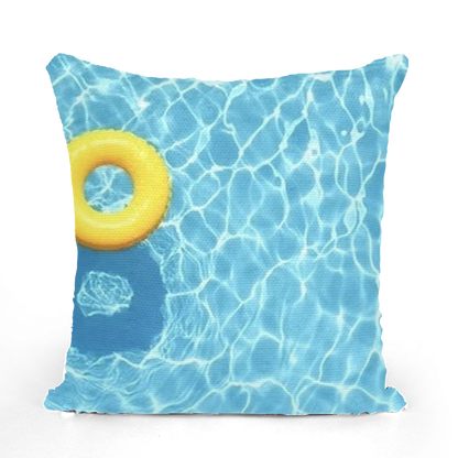 Pool Sequin Cushion Cover