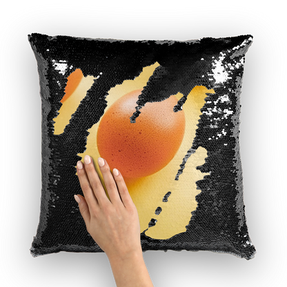 Eggs Sequin Cushion Cover