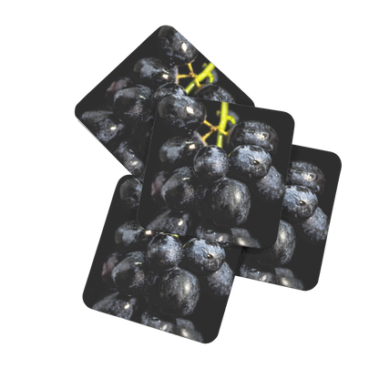 Grapes Hardboard Coaster Set of 4