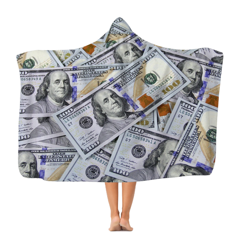 Money Premium Adult Hooded Blanket