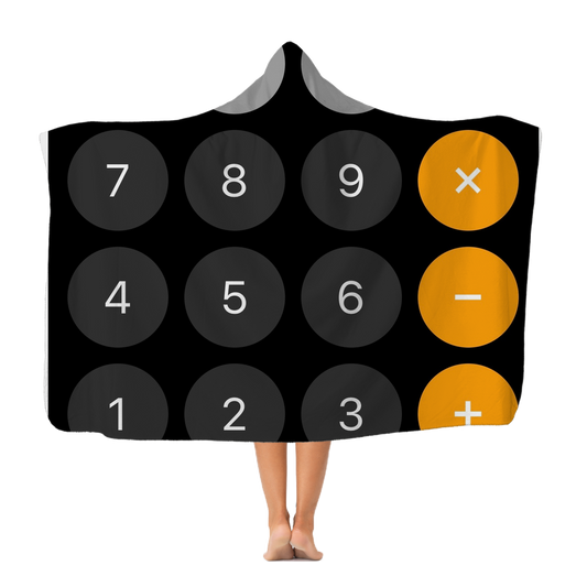 Calculator Premium Adult Hooded Blanket