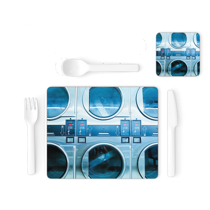 Laundry Single Placemat and Coaster Set