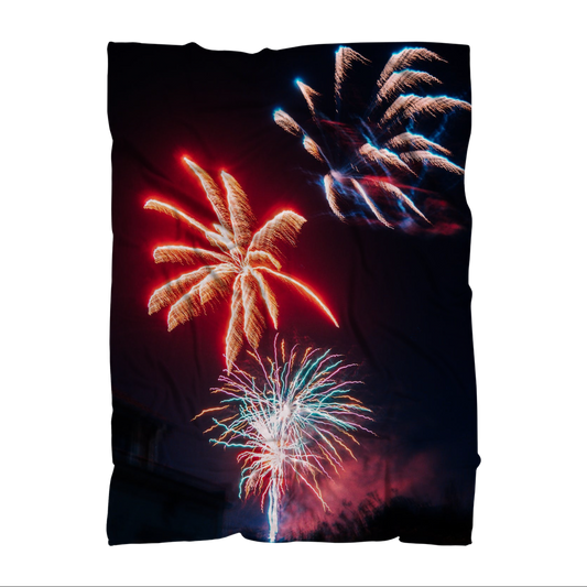 Fireworks Sublimation Throw Blanket