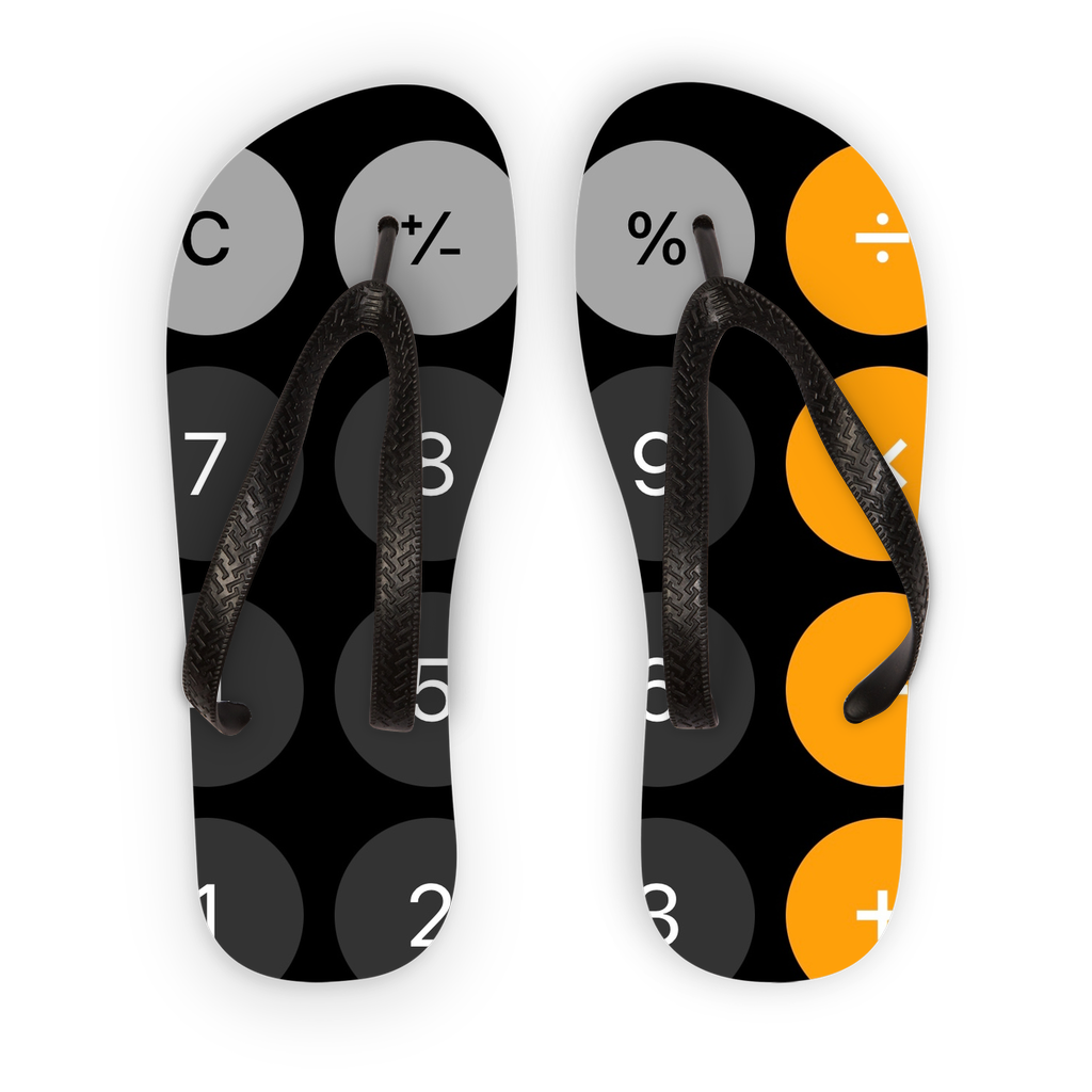 Calculator Adult Flip Flops