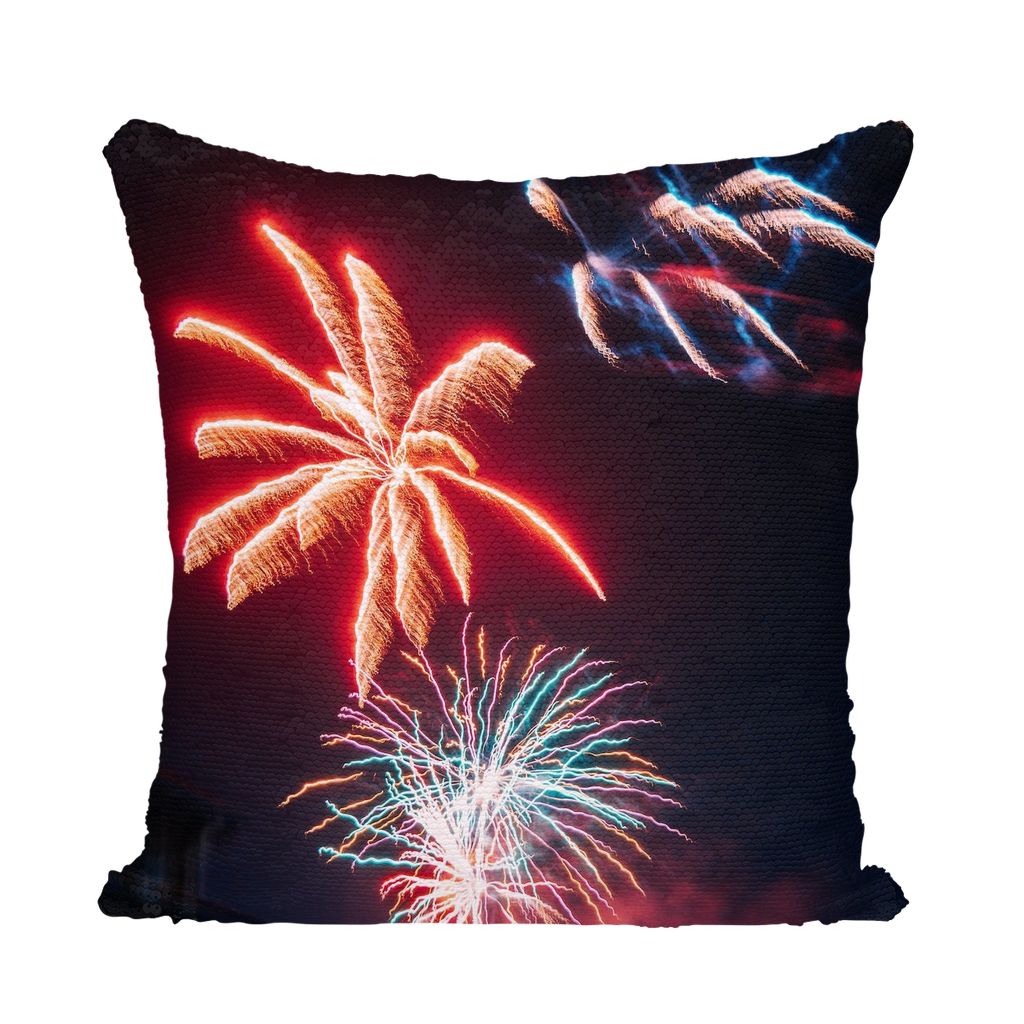 Fireworks Sequin Cushion Cover