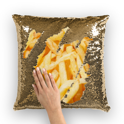 Fries Sequin Cushion Cover