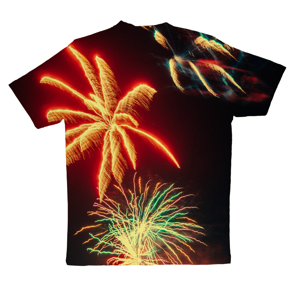 Fireworks Sublimation Performance Adult T-Shirt