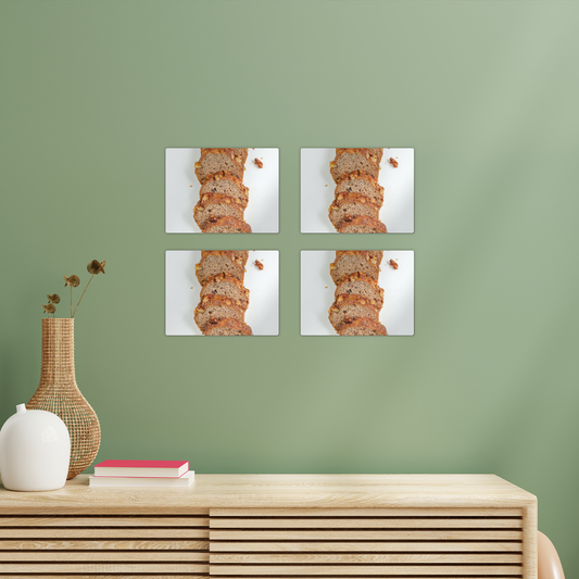 Banana Bread Rectangle Wall Tiles Set of 4