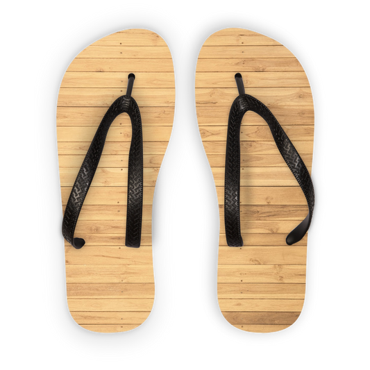 Wood Floor Adult Flip Flops