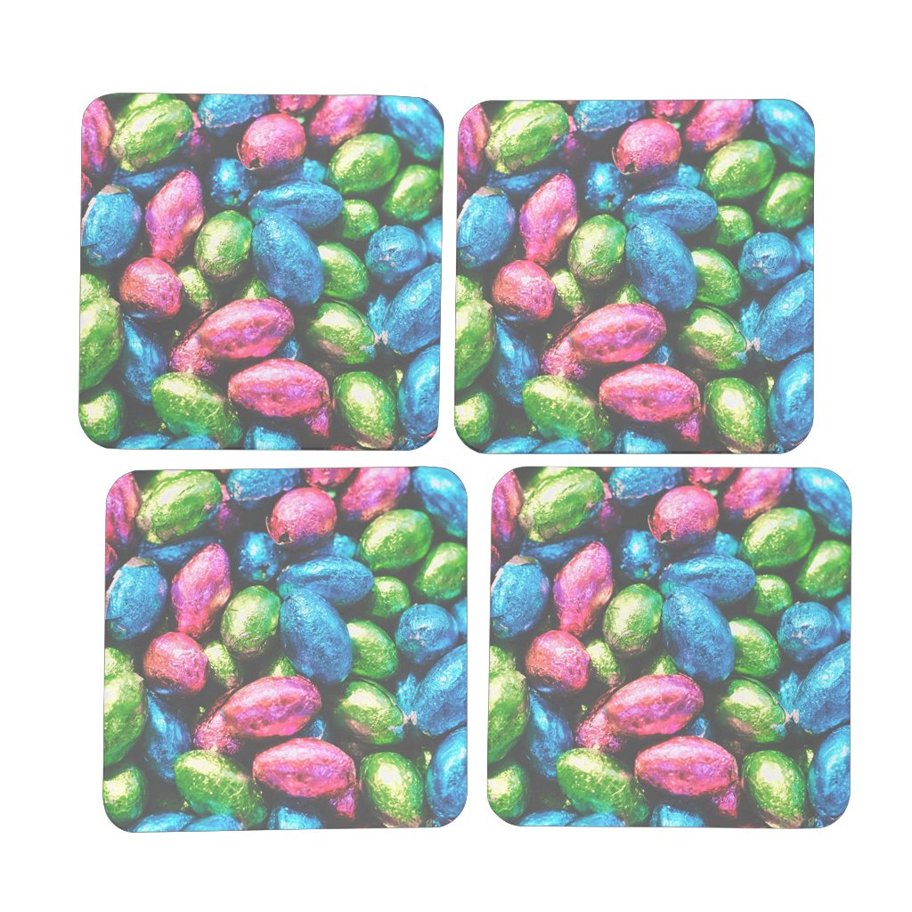 Easter Eggs Hardboard Coaster Set of 4