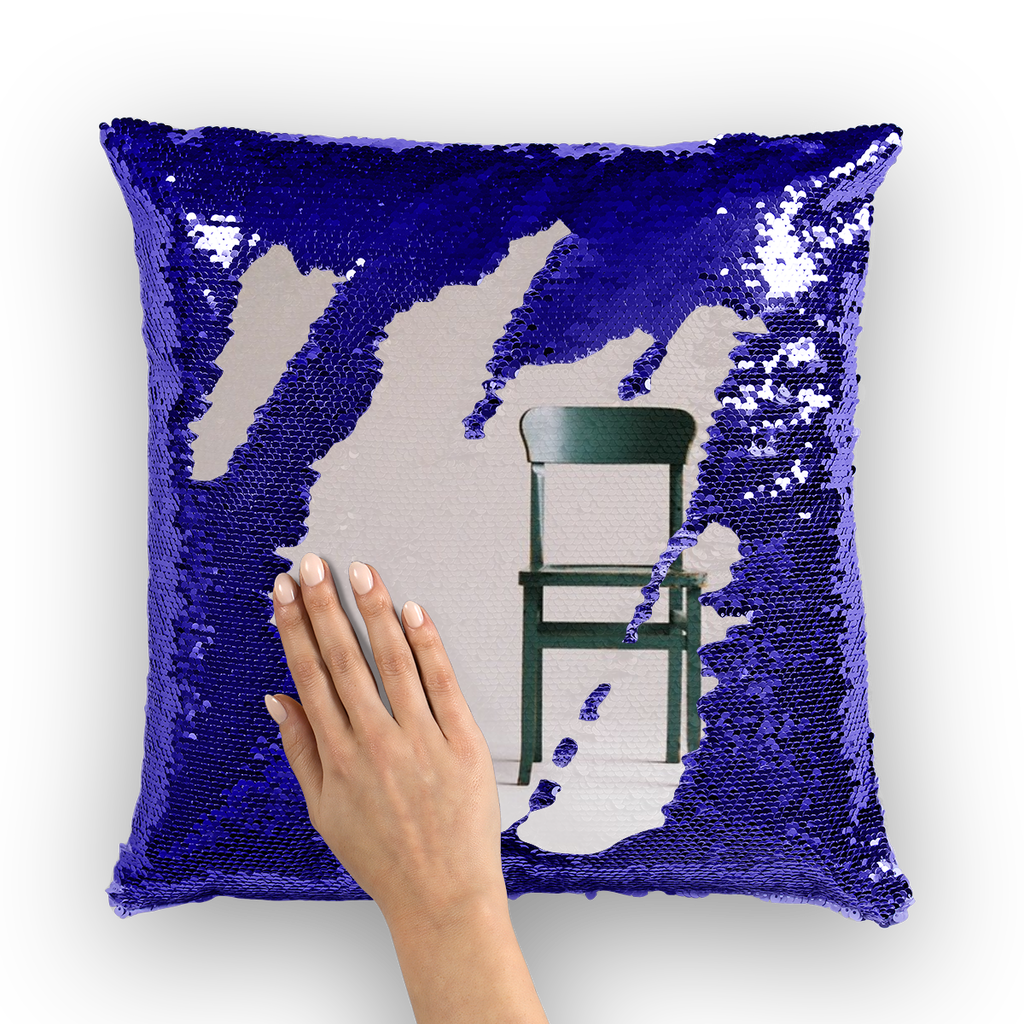 Chair Sequin Cushion Cover