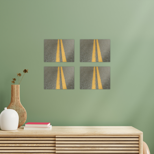 Road Rectangle Wall Tiles Set of 4