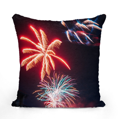 Fireworks Sequin Cushion Cover