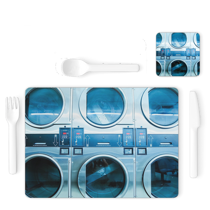 Laundry Single Placemat and Coaster Set