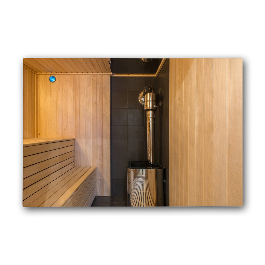 Sauna Premium Stretched Canvas