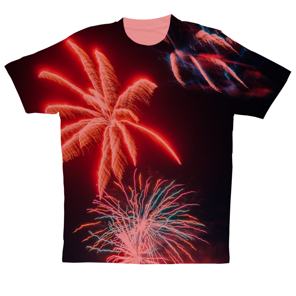 Fireworks Sublimation Performance Adult T-Shirt