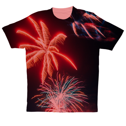 Fireworks Sublimation Performance Adult T-Shirt