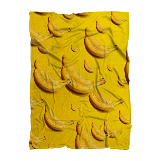 Banana Sublimation Throw Blanket