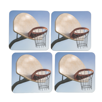 Basketball Hardboard Coaster Set of 4